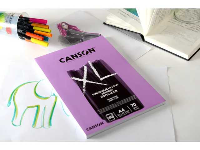 Markerpapier Canson XL Marker 100vel 70gr A4 extra wit