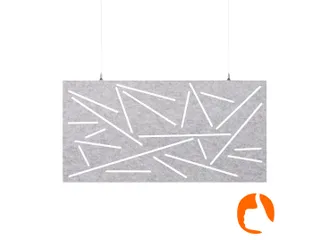 Akoestisch plafondpaneel met patroon uitsnede 60x120cm Lichtgrijs - 1