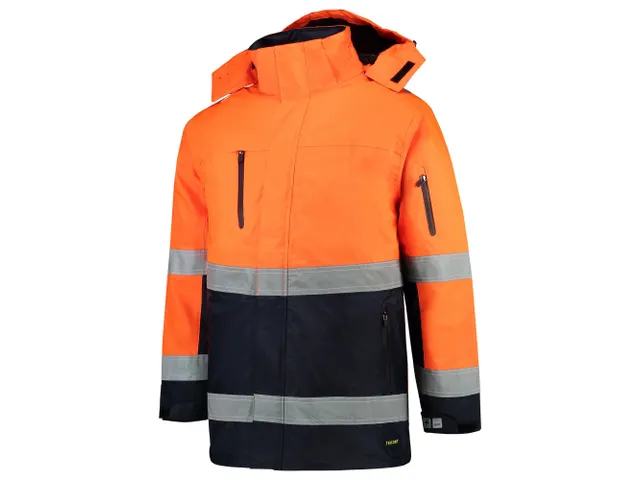 Tricorp TPE3001 hi-vis parka, oranje/marineblauw, maat S, per stuk