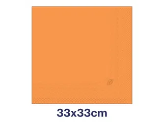Tork 477843 Lunchservet Oranje 33x33cm 2-laags 1/4 vouw 10x200st - 4