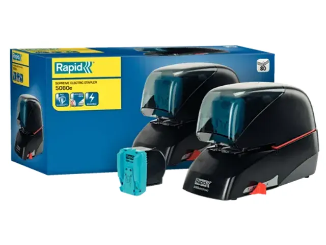 Snelle contactloze elektrische nietmachine R5080E 80 blad zwart