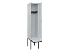 locker met bank,HxBxD 2120x400x815mm,1vak,vak B 400mm,cilinderslot