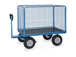 Handtrekwagen 6445P 750kg 1535x895mm draadgaas polyurethaan wielen