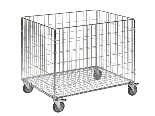 Chariot caisse grillagé 735x830x630mm charge 60kg