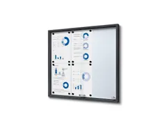 Vergrendelbaar notitiebord Indoor Slim 6xA4 met Schuifdeuren Antraciet