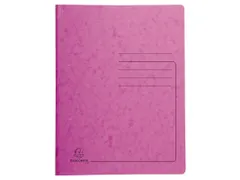 Map glanskarton 355g met veer A4 roze