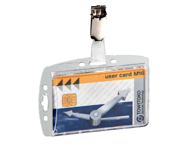 Veiligheidspashouder Durable 8005 dicht met clip 54x85mm