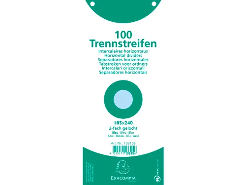 Tabstroken horiz180g perfo 105X240 bl.