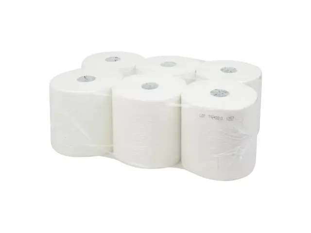 Poetspapier 118315 Midi Recycled 2-Laags Wit 6 Rol