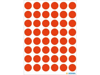 HERMA 1866 Multipurpose etiketten Rond 13mm Fluor Rood 240 stuks - 2