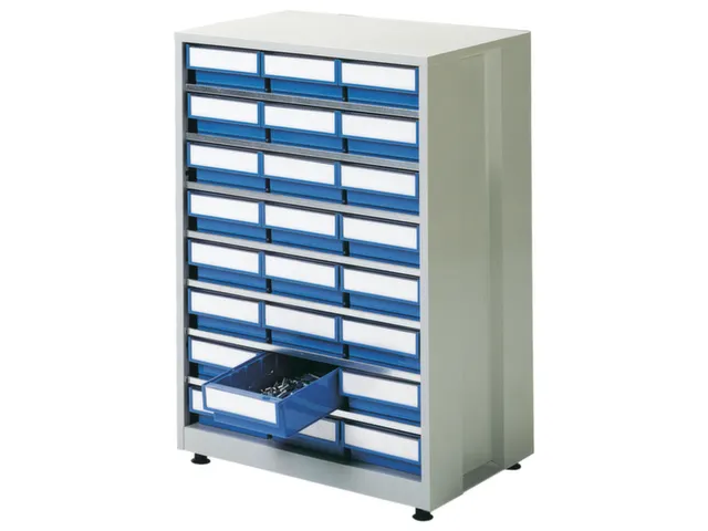 Stellingkast Hxbxd 410X605X870Mm 24Bakken Blauw Frame Ral7035