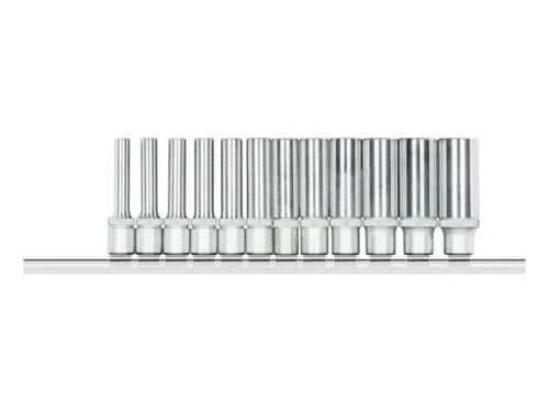 GEDORE RED R41008012 Dopsleutelset 1/4 inch zeskant + strip 12-delig