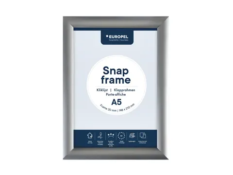 Europel Kliklijst Premium A5 25mm Zilver