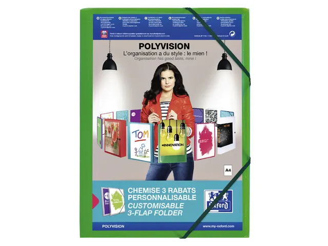 Elastomap Oxford A4 Polyvision Incl Insteektas Groen Polypropyleen