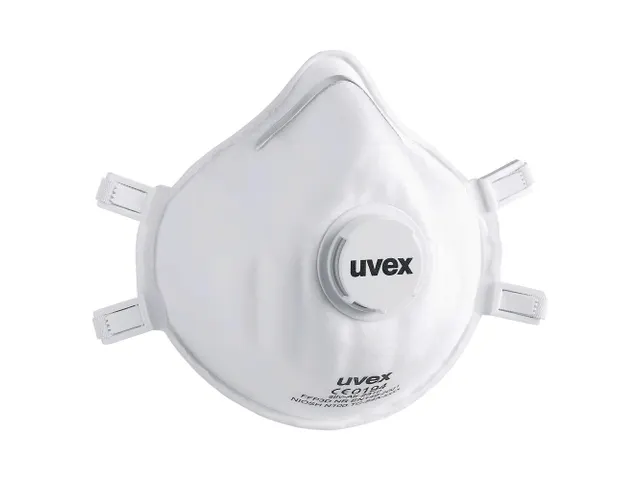 Uvex stofmasker Silv-Air, FFP3, met ventiel, pak van 15 stuks