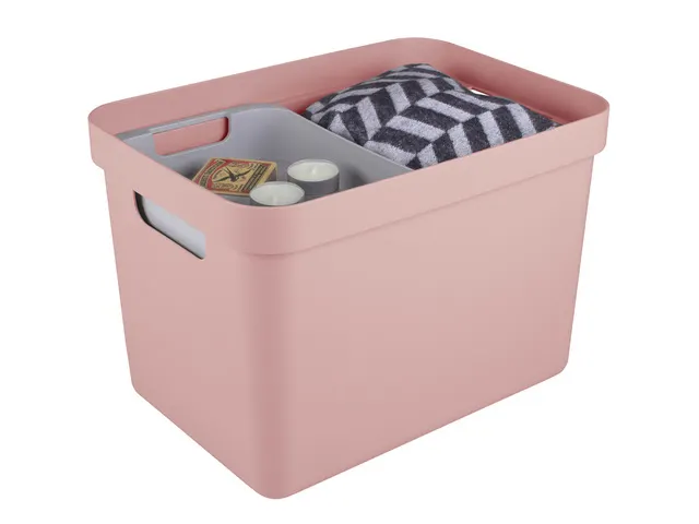 Sigma Home opbergbox 18L roze - 35x24,6x24,3cm