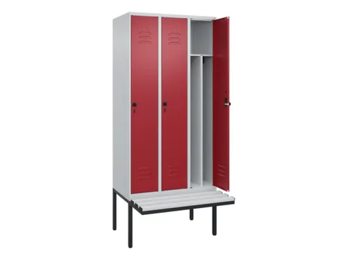 locker voor scheiding van kleding,HxBxD 2120x900x815mm,3vak