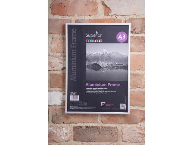Cadre photo Seco A3 Argent aluminium brossé 11mm
