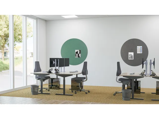 Akoestisch PET-vilt rond plafondpaneel Ø120cm Donkergrijs