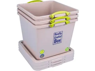 Recycled opbergdoos 60 liter Grijs Stapelbaar - 5