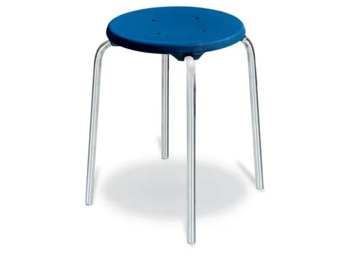 Stapelkruk Rvs Zit H 580Mm Blauw PU