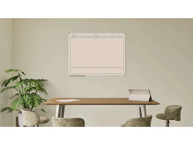 Weekplanner Elegance Nederlands softline profiel 8mm 90x120cm aluframe