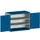 kast met geperforeerde platen,HxBxD 1000x1300x650mm,2xStalen bodem