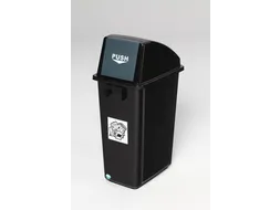 Afvalverzamelaar v. papier,1x58l,HxBxD 810x335x460mm,romp PP zwart