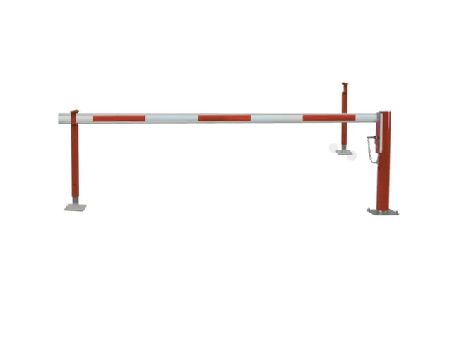 afzetting,totale B 4m,boom aluminium rood/wit