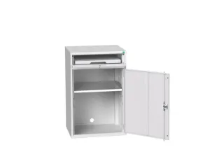 pc-kast 1000x650x550mm toetsenbordblad RAL7035 - 1