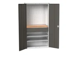 Systeemkast 2000x1050x550mm 2xlegbord 1lade RAL7035+RAL7016