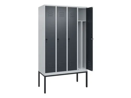 locker voor scheiding van kleding,HxBxD 2120x1200x500mm,4vak