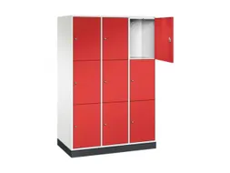 grootvolume-lockersysteem,HxBxD 1950x1220x600mm,3x3vakken,cil.-slot