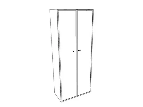 Vitrinekast Hxbxd 2140x860x450mm 5 Oh Wit