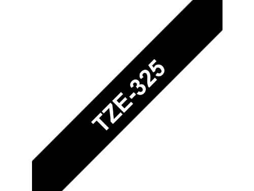 Labeltape Brother P-touch TZe-325 standaard 9mm wit op zwart