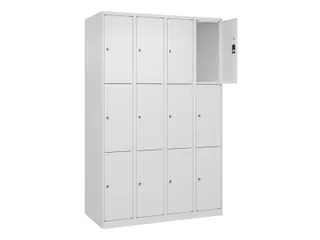 lockerkast,HxBxD 1850x1200x500mm,4x3vakken,vak B 300mm,cil.-slot - 1