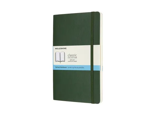 Notitieboek Moleskine large 130x210mm dots soft cover myrtle green