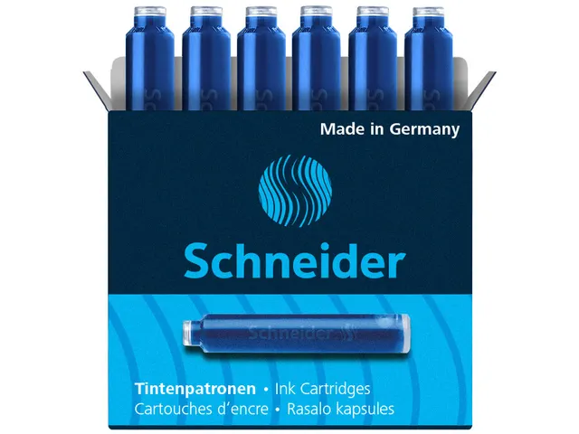 Inktpatroon Schneider Blauw 6 stuks
