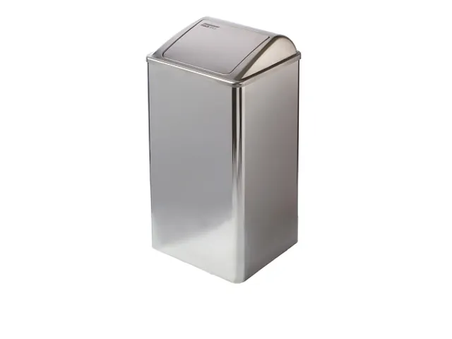 Afvalbak RVS Hoogglans 65 Liter Gesloten