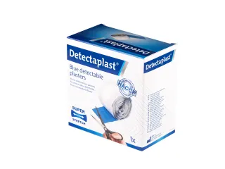 Elastische blauwe textielpleister Detectaplast 6cmx5m - 2