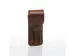 Pennenetui zadelleer Mika voor 3 pennen, ca 17 x 7 x 2 cm, bruin