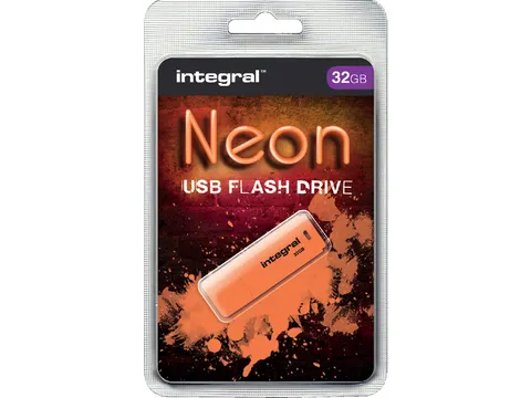 USB stick 2.0 Integral Neon USB-A 32GB oranje
