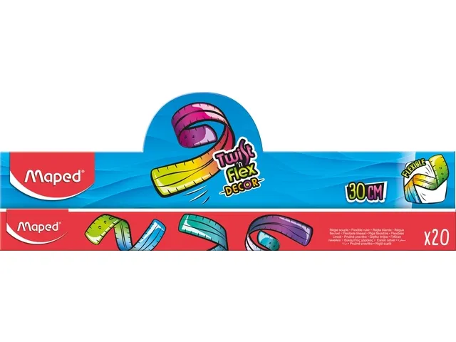 Règle Maped Twist'n Flex Animals 30cm display 20 pièces assorti