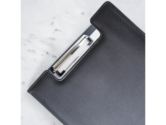 Klembordmap Rillstab RI98850 luxe kunstleder zwart A4