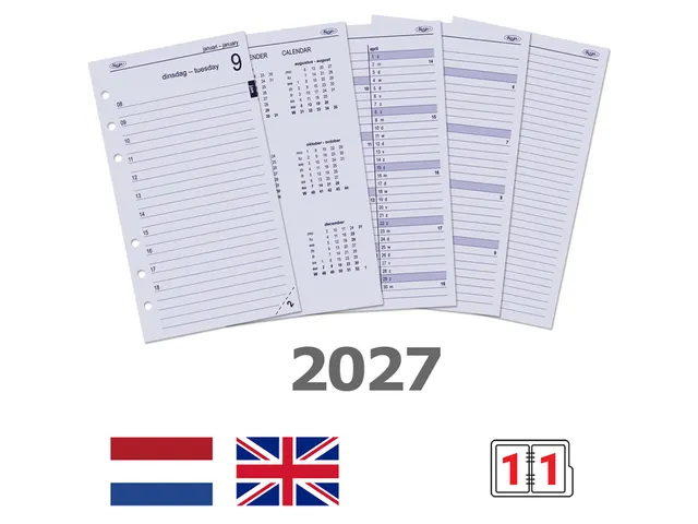 Agendavulling 2027 Kalpa Personal 1dag/1pagina