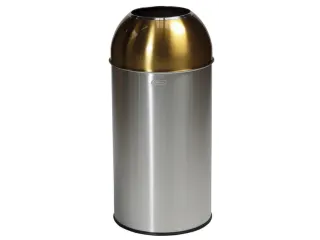 RVS afvalbakken,40l,HxØ 740x350mm,1opening(en),romp geborsteld - 2