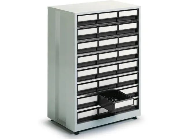 Bakkenunit Hxbxd 870X605X410Mm 24Laden Grijs Behuizing Ral7035