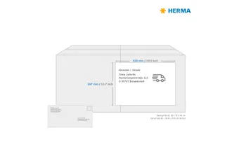 HERMA 8694 Transparant folie-etiket Glanzend A3 297x420mm 50 stuks - 3