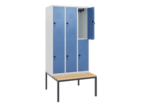 Dubbeldekse dekenkist,HxBxD 1950x900x815mm,3x2vak.,vak B 300mm