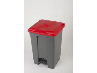 pedaalemmer,1x45l,HxBxD 600x398x410mm,romp PP grijs,deksel PP rood - 3